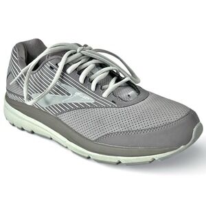 Brooks Addiction Walker 2 Women 10.5 B Gray Pink Suede Walking Shoe Sneaker PDAC